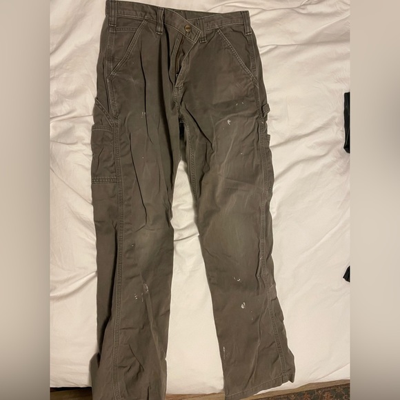 Size 32 waist grey thrifted carhartt cargo pants - loose men’s fit - Picture 2 of 4